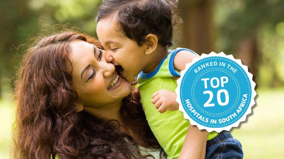 Lenmed Hospitals Rated Top 20 with mother and son as a background