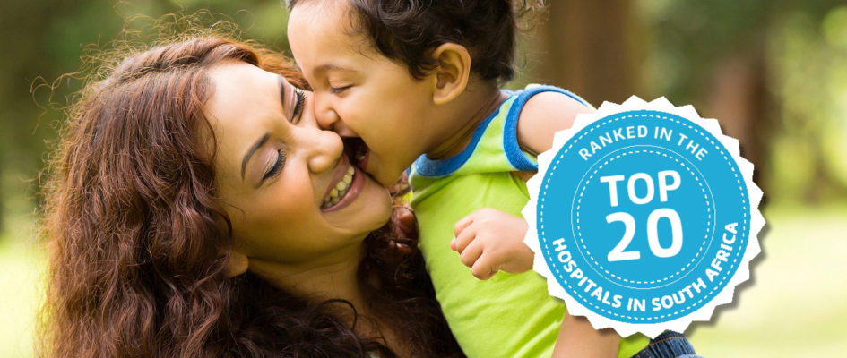 Lenmed Hospitals Rated Top 20 with mother and son as a background