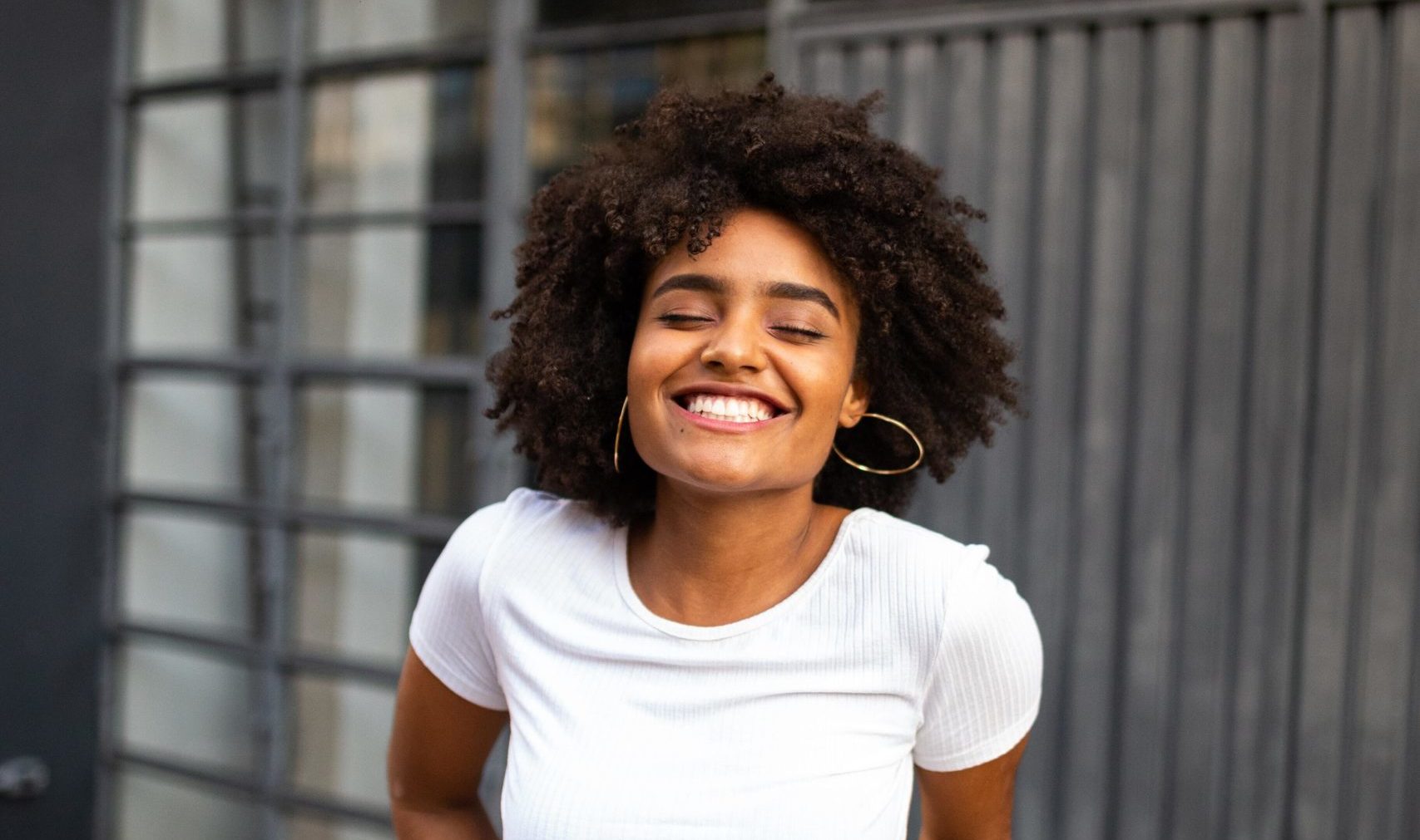 women smiling